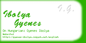 ibolya gyenes business card